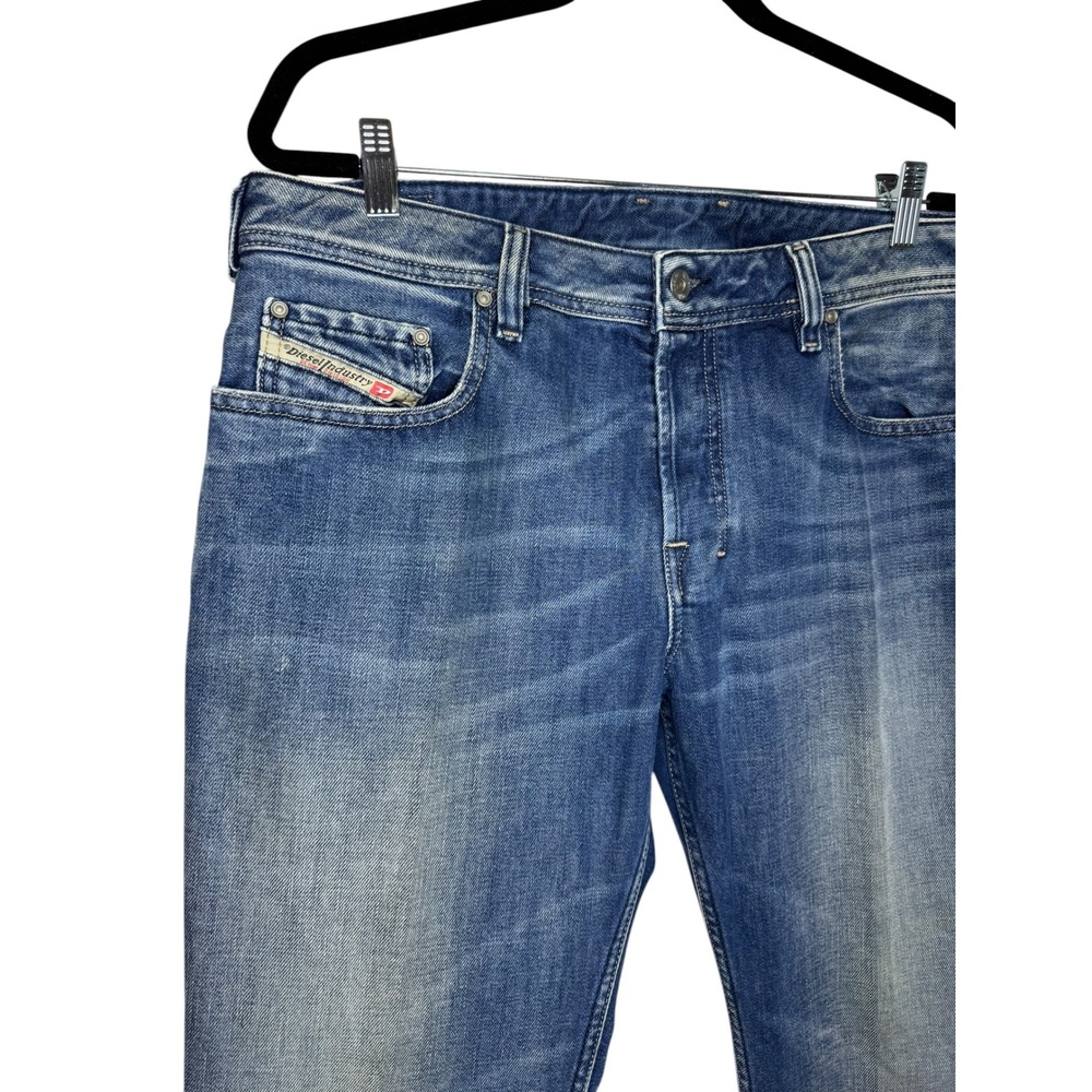 Diesel Zatiny 008AT Mens Bootcut Jeans Blue Wash 36x32 Made in Italy Button Fly - Picture 2 of 10